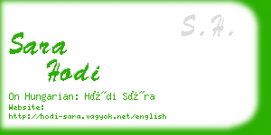 sara hodi business card